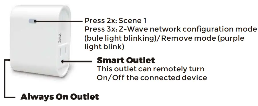 EVA LOGIK ZW36 Z Wave Smart Plug