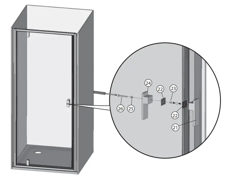 RAVAK NDOP1 80 Shower Door - assembly 11