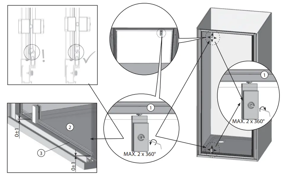 RAVAK NDOP1 80 Shower Door - assembly 12