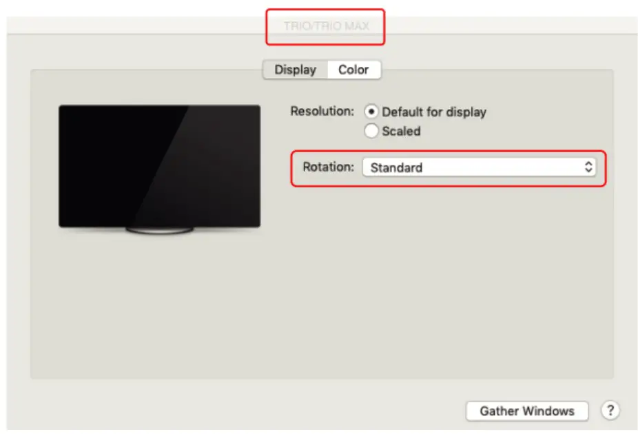 Mobile Pixels Duex Lite User Manual Rotation options