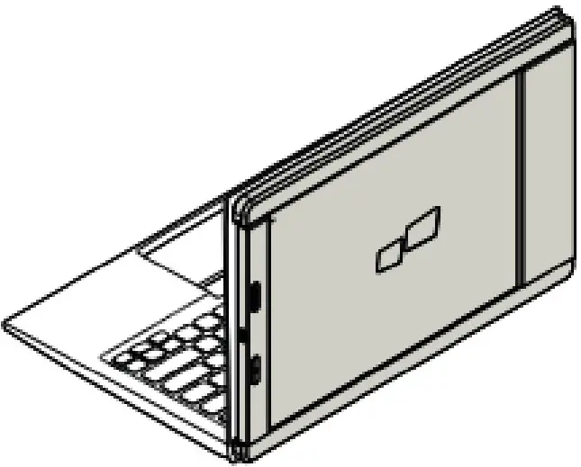 Open the laptop monitor