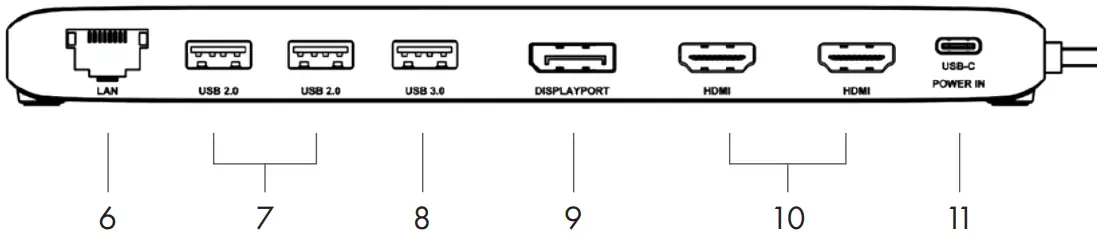 ICY BOX IB DK2116 C USB Type C Notebook Docking Station - Description 1
