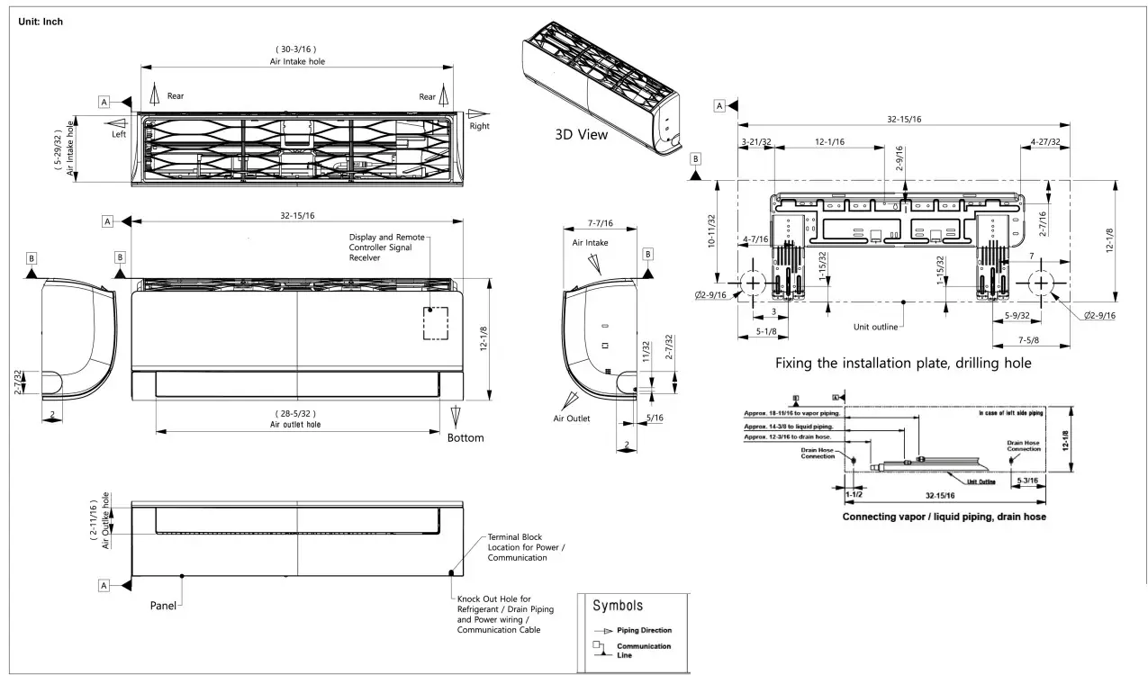 LG ARNU053SJS4 Multi V Standard Wall Mounted Unit - fig 1