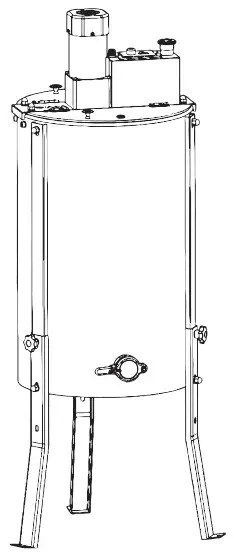 V I V O BEE-V004E Electric 4 to 8 Frame Stainless Steel Honey Extractor