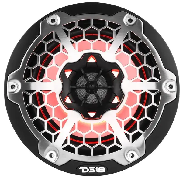 DS18 NXL 6M 6 5 Inch Marine Grade Coaxial Speaker with RGB LED Lights -