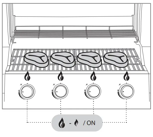 MUSTANG G611A OK XL Outdoor Fridge Faucet 4 Burner - fig15