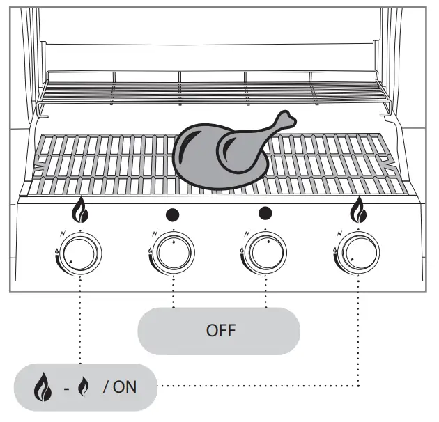 MUSTANG G611A OK XL Outdoor Fridge Faucet 4 Burner - fig16