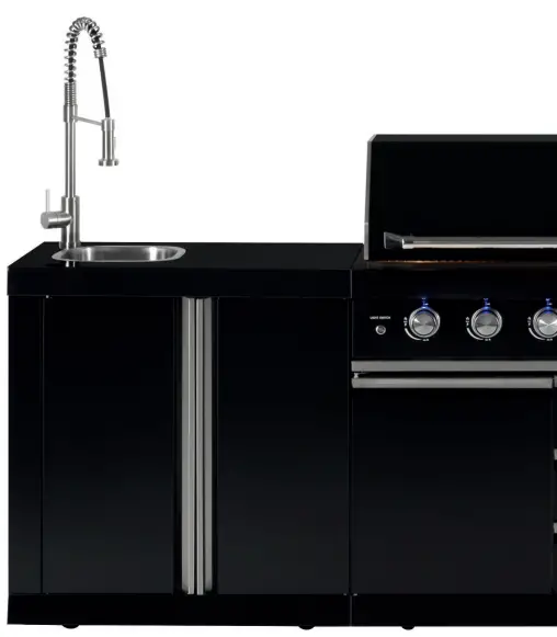 MUSTANG G611A OK XL Outdoor Fridge Faucet 4 Burner - fig22