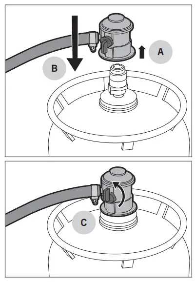 MUSTANG G611A OK XL Outdoor Fridge Faucet 4 Burner - fig8
