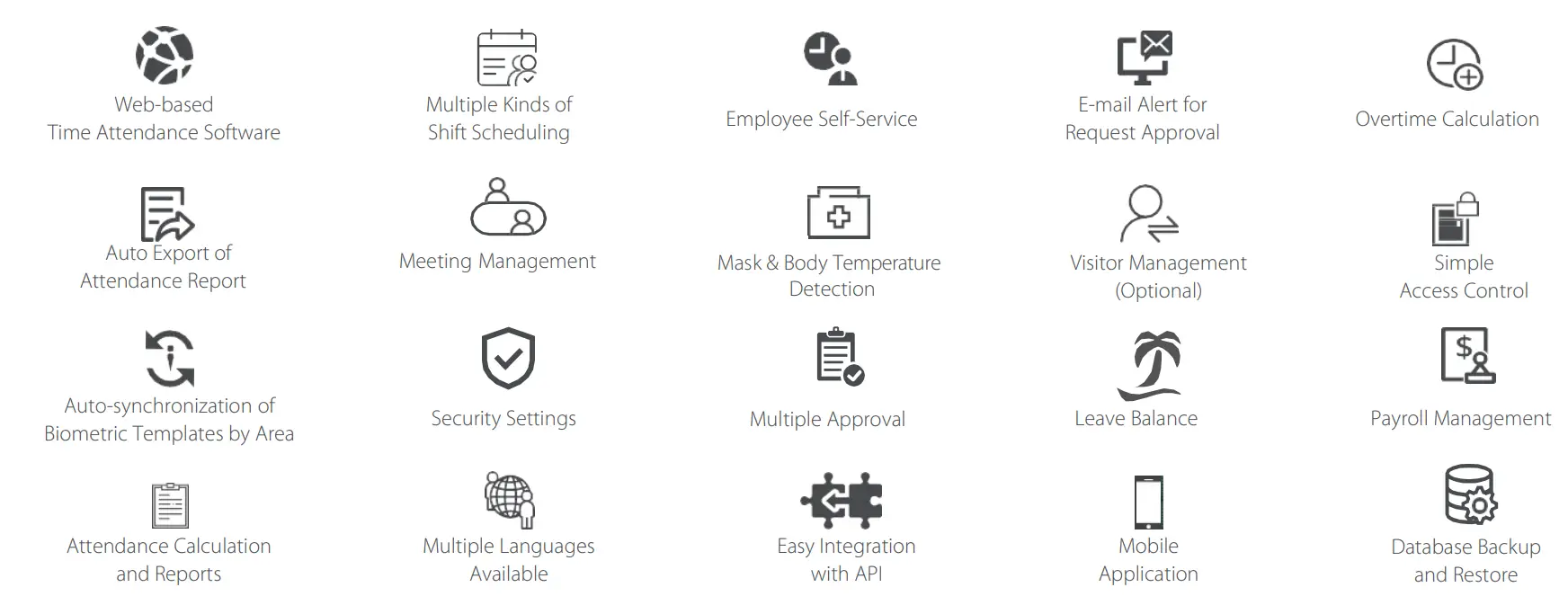 ZKTeco Time Powerful Web based Time and Attendance Management Software - Features