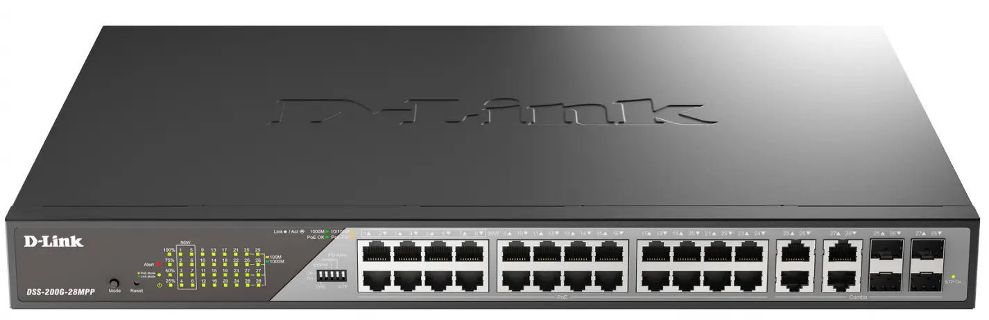 D-Link DSS-200G-28MPP Gigabit Ethernet PoE Switch