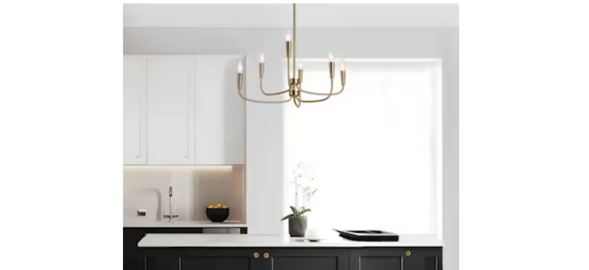 Lnc A05048 Astrideer 6 Light Polished Gold Modern Contemporary Led Dry Rated Chandelier Instruction Manual