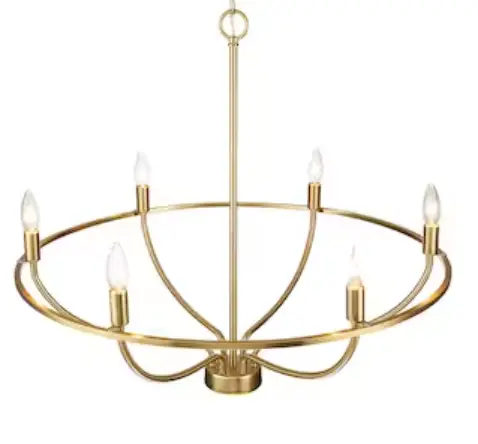 LNC-A05048-Astrideer-6-Light-Polished-Gold-Modern-Contemporary-LED-Dry-Rated-Chandelier-product-image