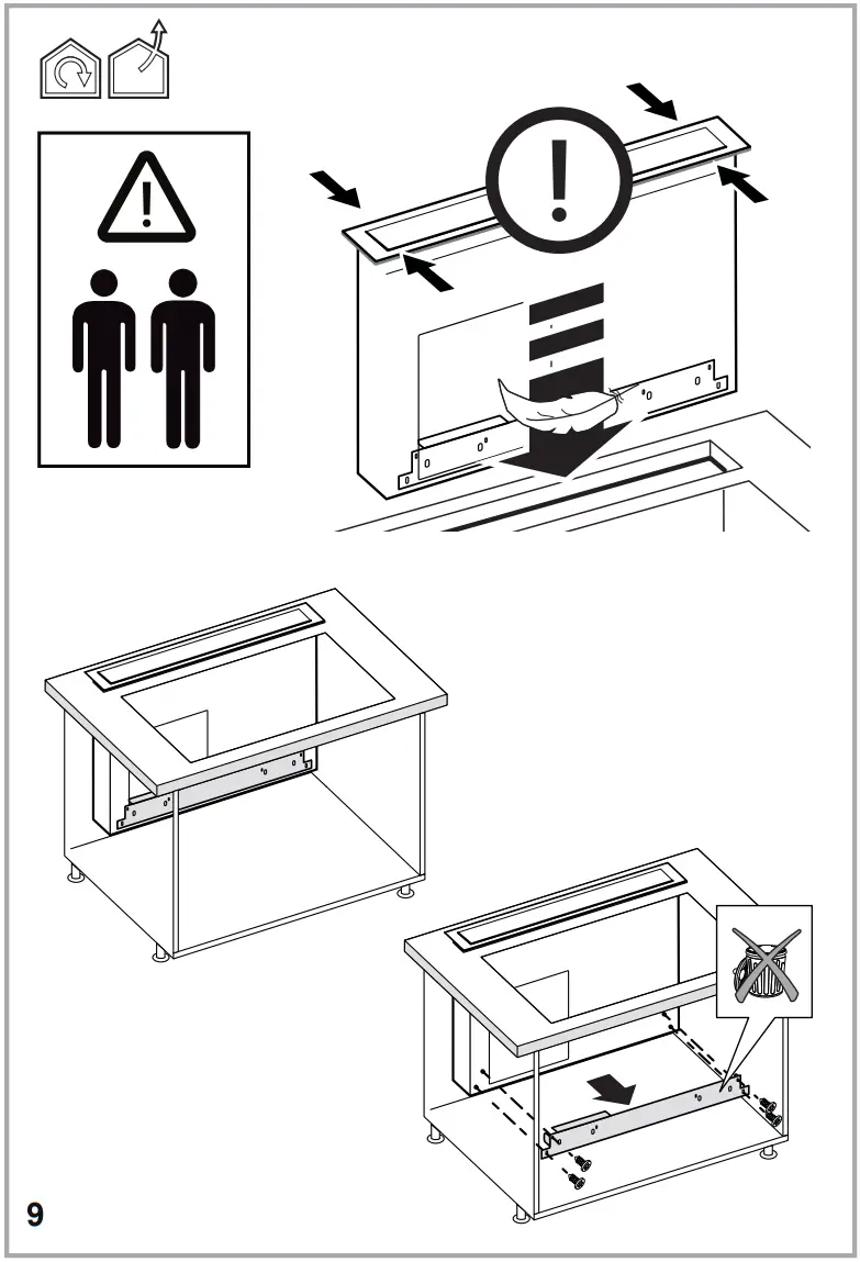 elica Getup 90cm Downdraft Extractor - Mounting 10