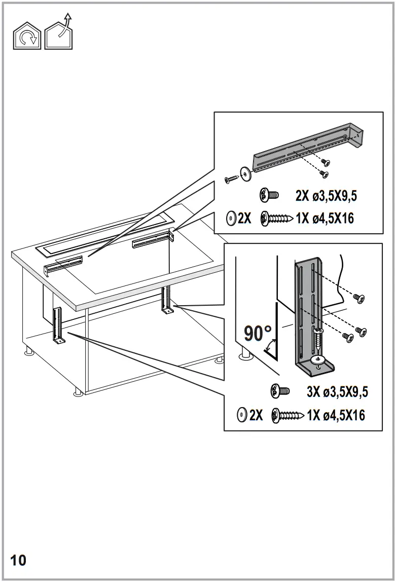 elica Getup 90cm Downdraft Extractor - Mounting 11