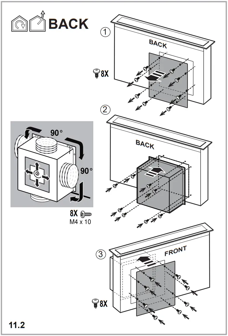 elica Getup 90cm Downdraft Extractor - Mounting 13