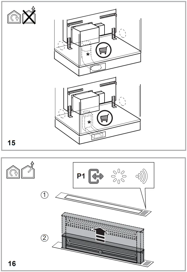 elica Getup 90cm Downdraft Extractor - Mounting 16