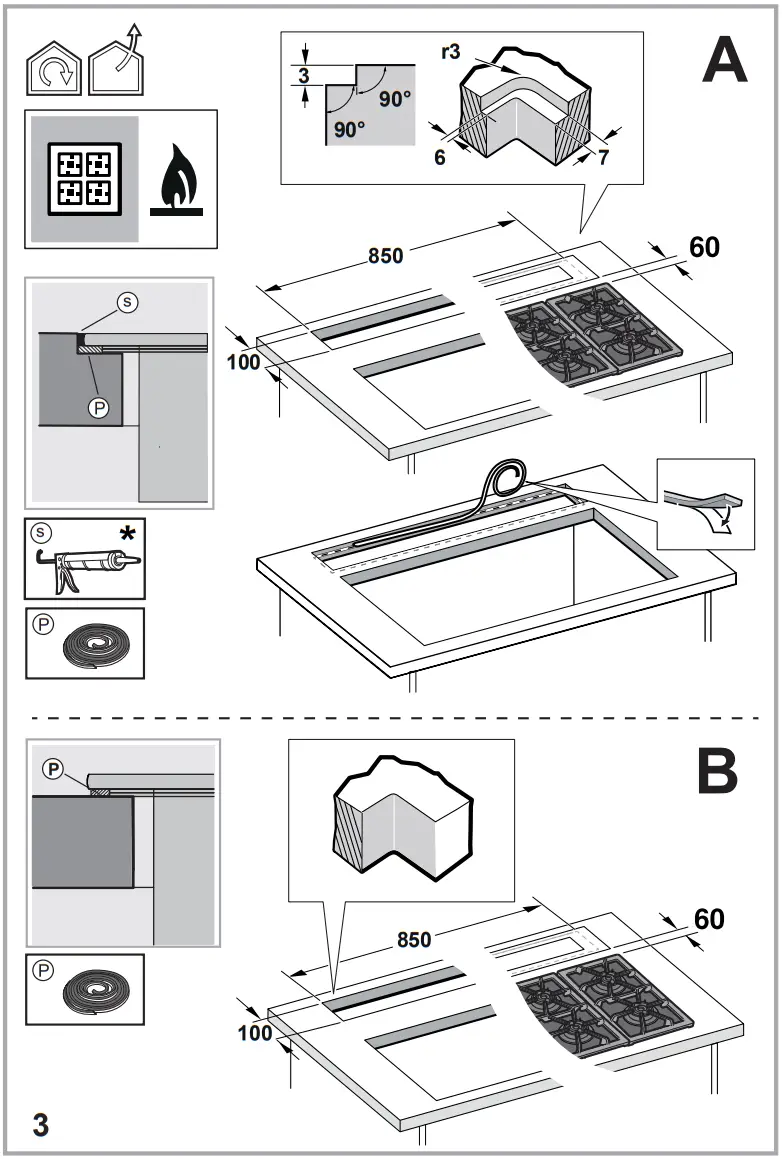 elica Getup 90cm Downdraft Extractor - Mounting 4