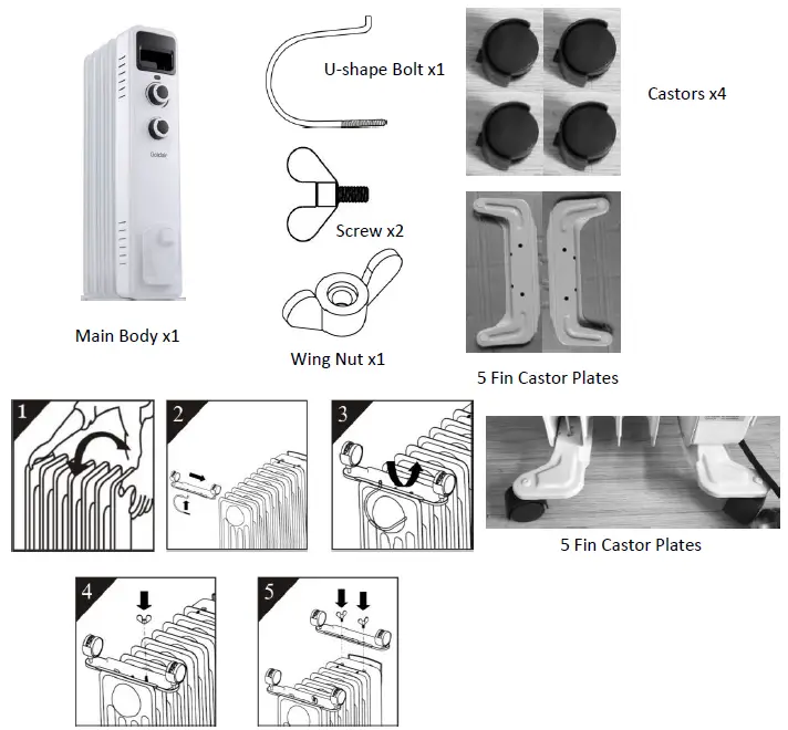 Goldair-GOC125-Slim-11-Fin-Oil-Column-Heater-fig-2