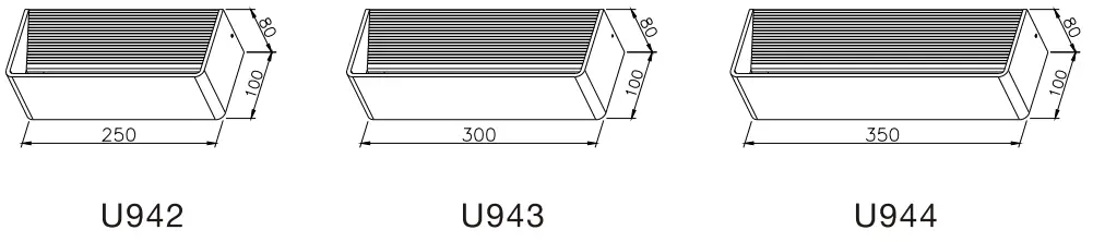 HALCYON U942 Surface Mt Wall Light Two Way 9w -