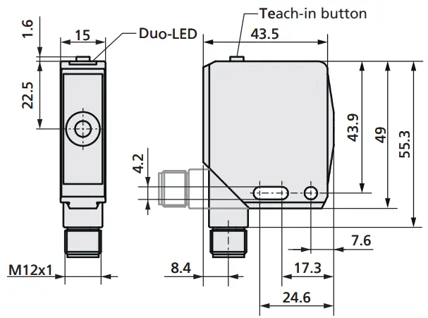 microsonic ucs 15 CDD QM Ultrasonic Proximity Switch - Dimension