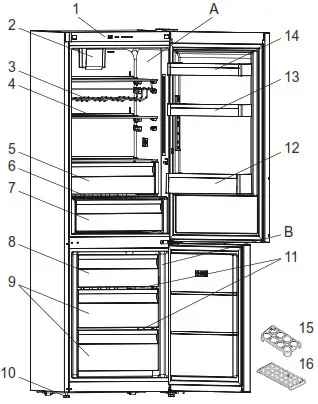 FINLUX FXCA 3740CE Fridge Freezer - Overvew