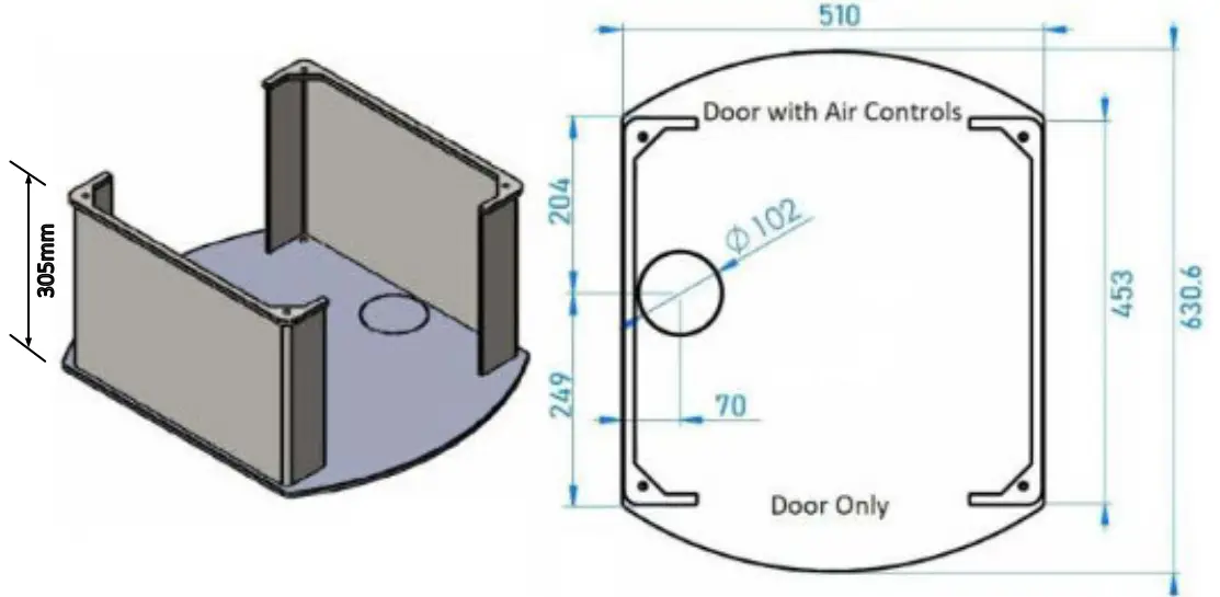 Mendip Stoves SE Woodland SE Multi fuel Stove - combustion