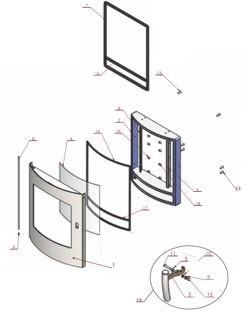 Mendip Stoves SE Woodland SE Multi fuel Stove - door