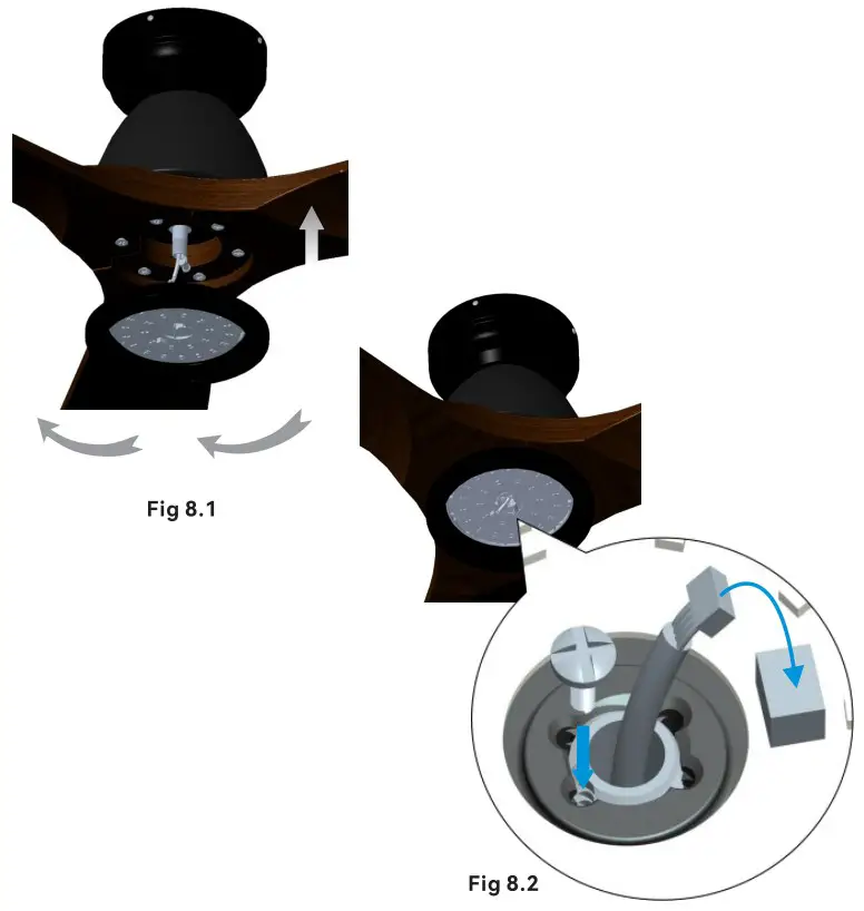 CARRO Integrated LED Indoor Outdoor Nickel DC Motor Smart Ceiling Fan w Light Remote - fig 12