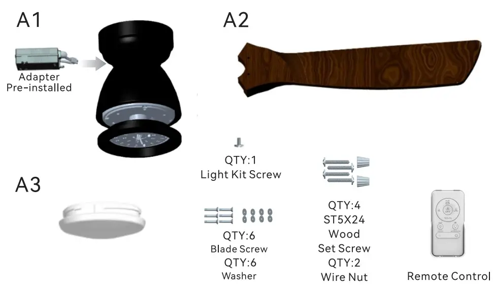 CARRO Integrated LED Indoor Outdoor Nickel DC Motor Smart Ceiling Fan w Light Remote - fig 3