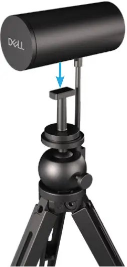 Setting webcam tripod