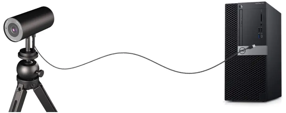 Setting webcam tripod