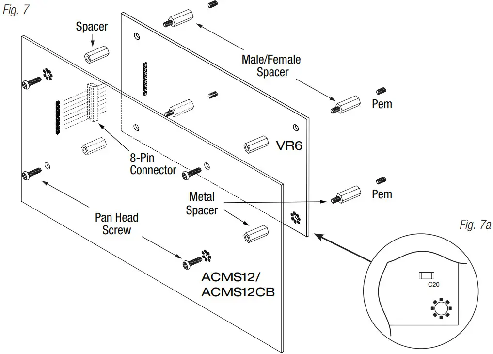 Altronix ACMS12 Series Sub Assembly Access Power Controllers - Connecting ACMS