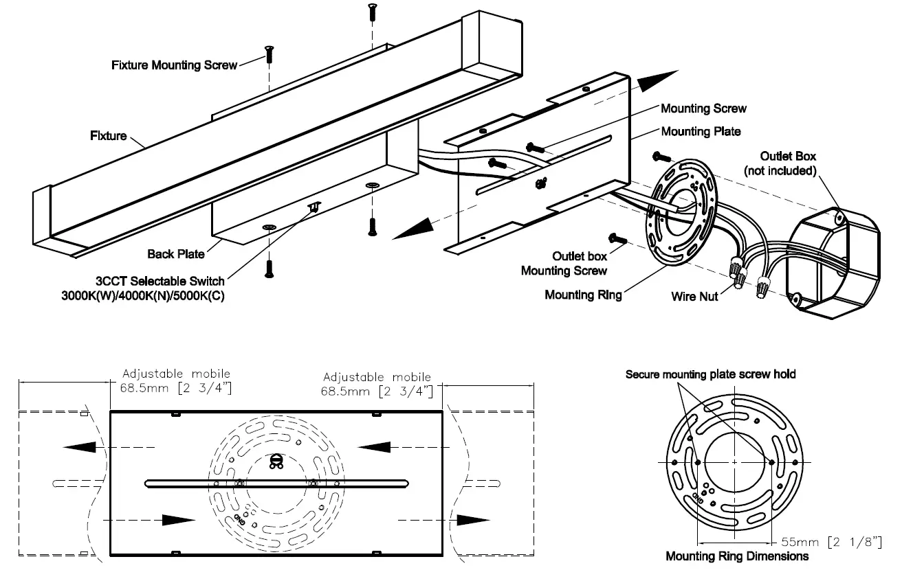 Unbranded 2278-25-BN-L 1-Light Brush Nickel LED Vanity Light Bar-fig-1