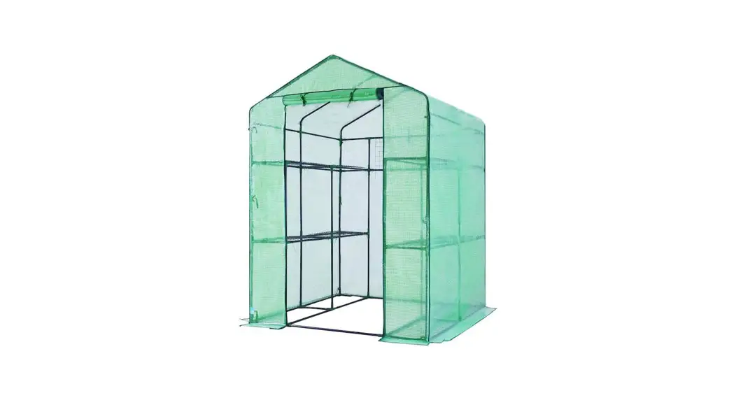 Flower House Sgft88298 Deluxe Walk-in 2-tier 8 Shelf Greenhouse User Manual