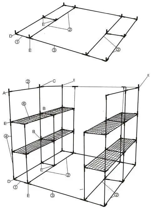 Flower house SGFT88298 Deluxe Walk-In 2-Tier 8 Shelf Greenhouse - fig 1
