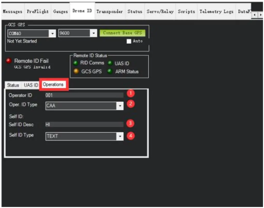 CubePilot Cube ID for Broadcasting UAVs Flight - Operator ID