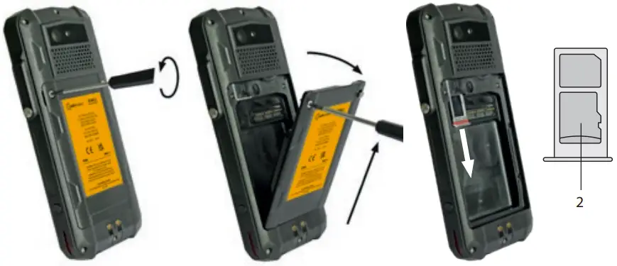 INSERT/REMOVE microSD CARD