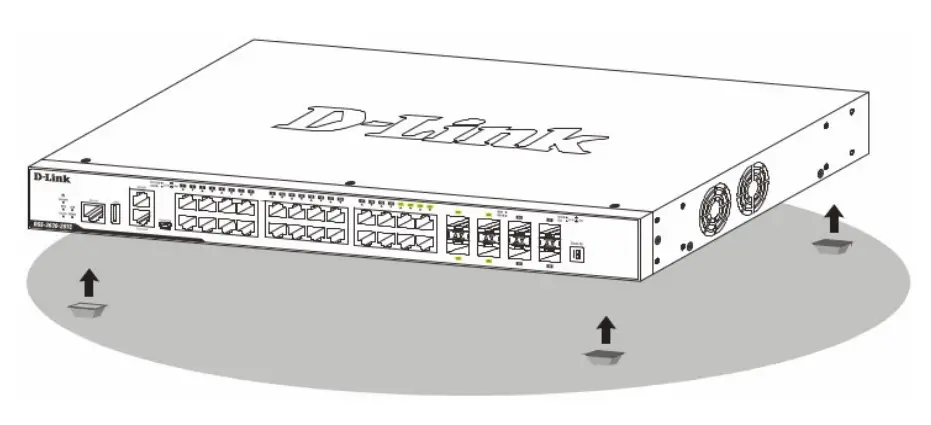 Attaching rubber feet to the switch