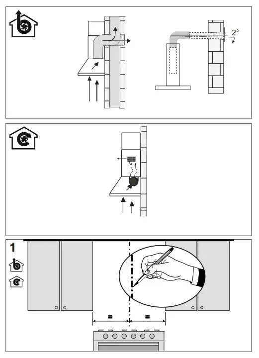 belling 444411676 Farmhouse 110PYR 110cm Chimney Cooker Hood - fig 2