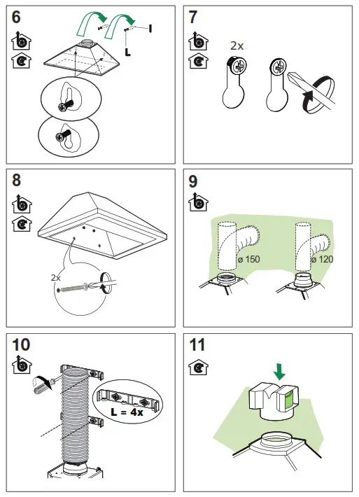 belling 444411676 Farmhouse 110PYR 110cm Chimney Cooker Hood - fig 6
