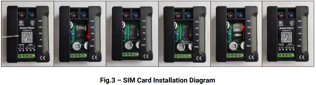 SmartGen CMM365 4G Cloud Monitoring Communication Module - SIM Card Installation