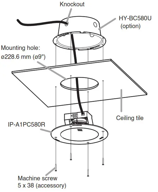 TOA IP A1PC580R IP Ceiling Mount Speaker - fig5