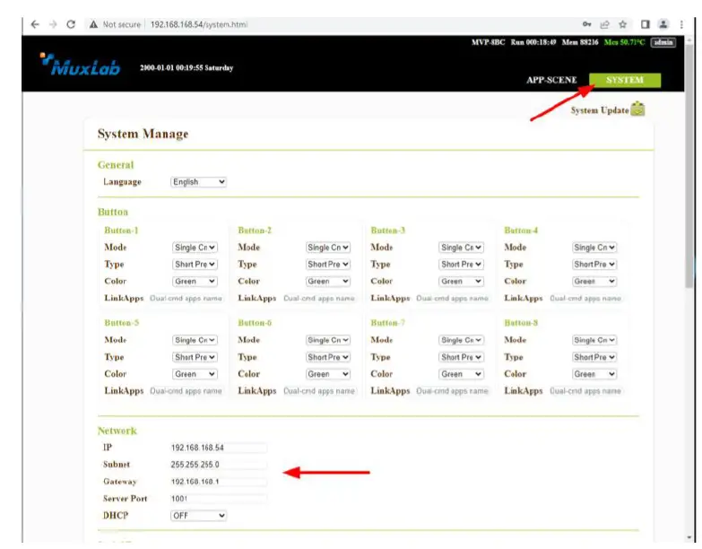MuxLab-500816-IP-V2-8-Button-IP-PoE-Control-Panel-6