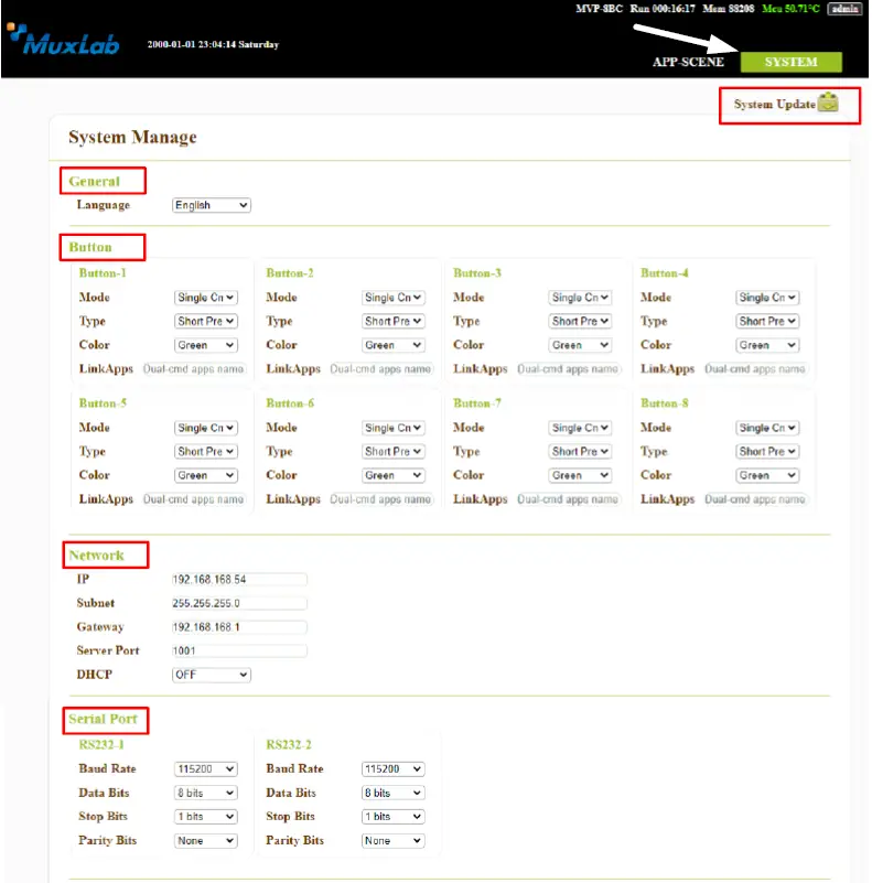 MuxLab-500816-IP-V2-8-Button-IP-PoE-Control-Panel-8