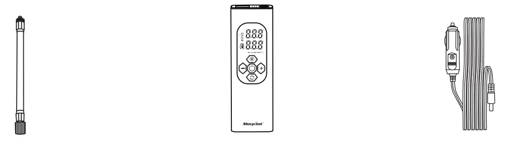 Morpilot MS22C-003 Tire Inflator Portable Air Compressor - Package Contents 2