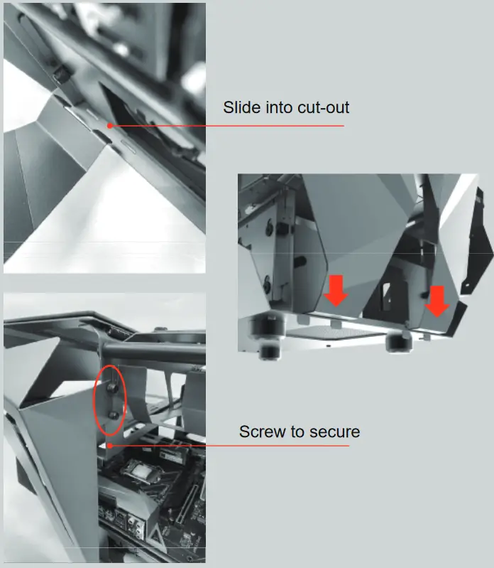AZZA CSAZ-807 Overdrive Innovative ATX Case - Rear Cover Installation