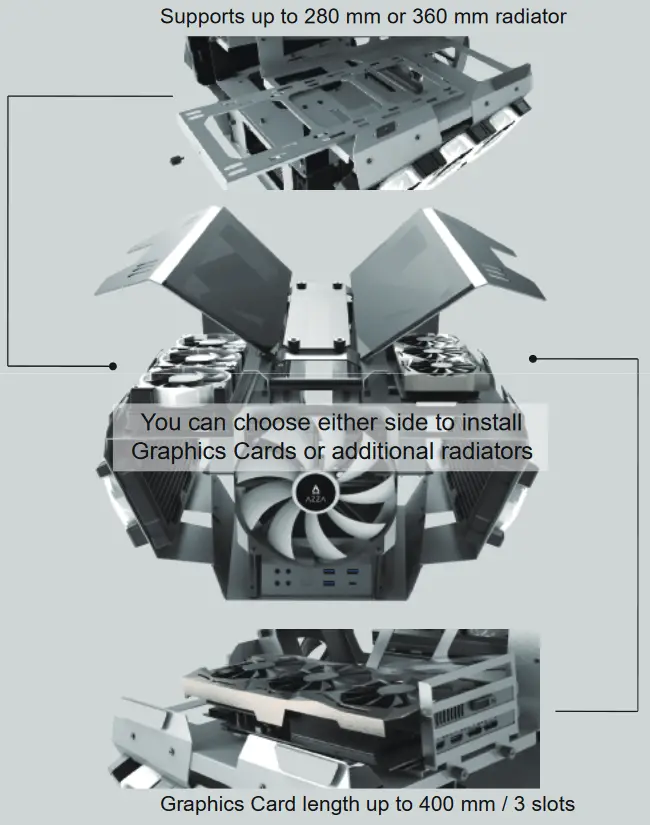 AZZA CSAZ-807 Overdrive Innovative ATX Case - power supply 7