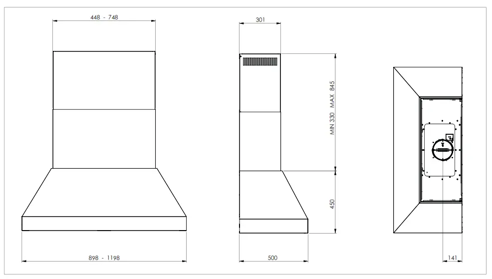BERTAZZONI KPH90MASXT Cooker Hood - fig