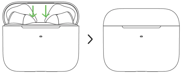 GIGABYTE B650 Razer Hammerhead True Wireless - POWER ON